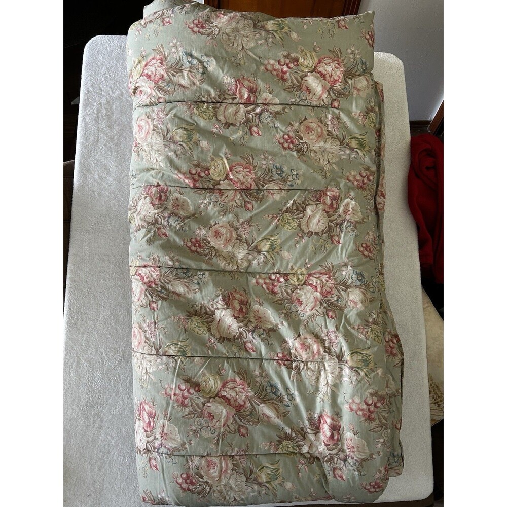Ralph Lauren Charlotte Full Comforter 4 Piece Set Dust Ruffle 2 Shams Sage Green - Picture 10 of 13